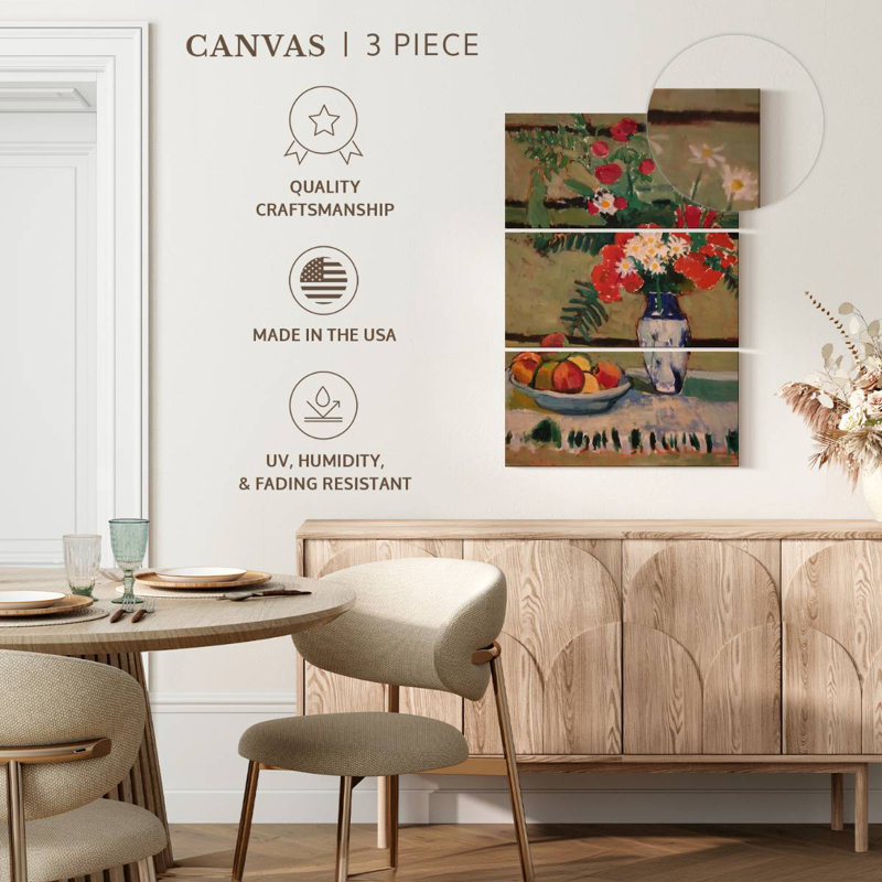 Harnek fleurs et fruits, H 32 po x l 20 po