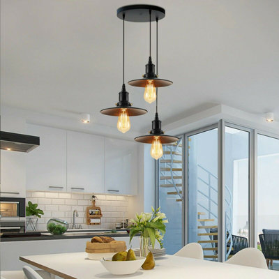 Claremore 3 - Light Black Cluster Pendant