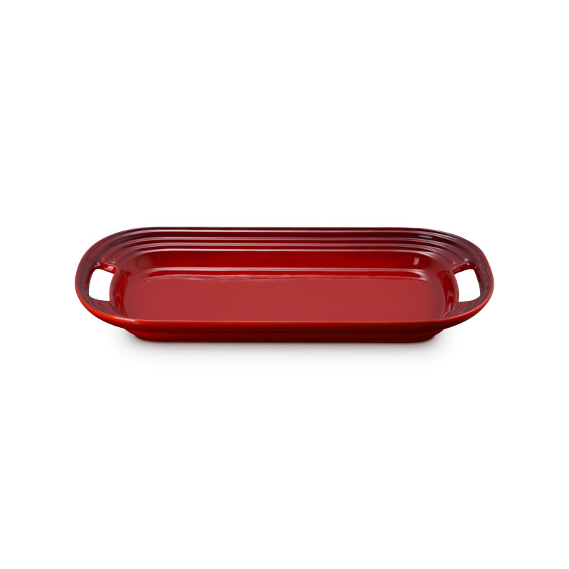 Le Creuset Stoneware Serving Platter, 14 In. - Cerise, Cerise