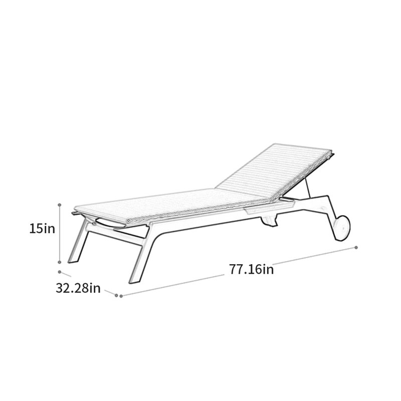Chaise longue d'extérieur pour piscine