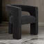 Chaise d'appoint, siège rembourré, dossier en forme de tonneau avec découpe-99518049