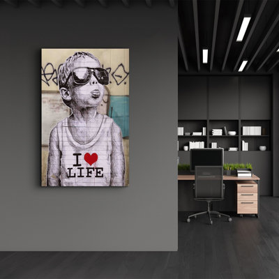 Peinture murale élégante en verre trempé 18,1 po x 28,3 po | 100% verre trempé, épaisseur: 0,16 pouce | Imprimé UV pour des couleurs éclatantes et une durabilité | Parfait pour la décoration intérieure et l'esthétique moderne