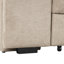 Canapé modulaire réversible en L de 104,5 po à 3 places: canapé-lit escamotable avec méridienne de rangement et 2 tabourets de salon (crème)-834174414