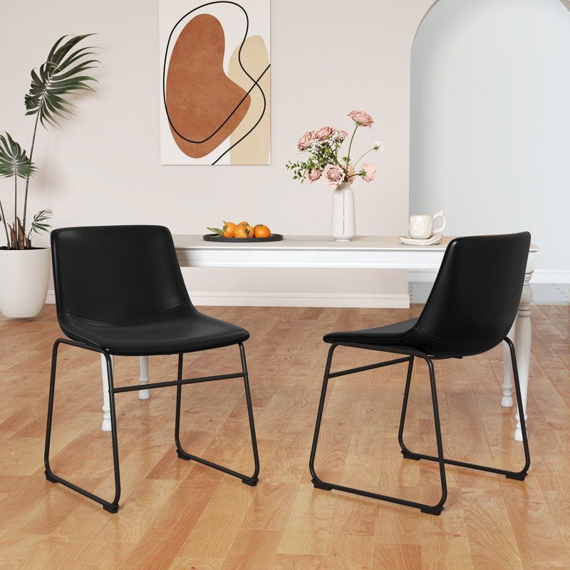Tabouret rembourré H 18,3 po Behan, Noir