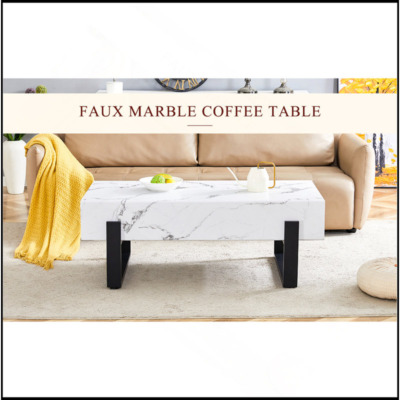 Table basse robuste et élégante en bois aggloméré au design moderne pour une utilisation polyvalente