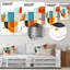 Mid Century Forms Radiant Of Geometric III - Mid-Century, décoration métallique, impression moderne sur métal-295898964
