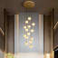 Lustre d'escalier en albâtre à 14 lumières