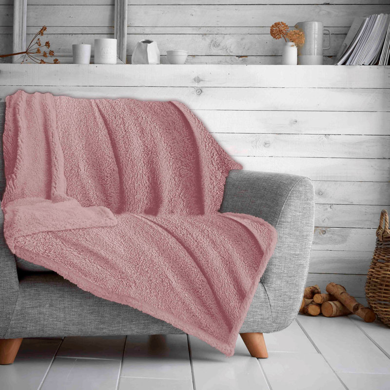 Throw Blanket, Pink, W200 x L240cm