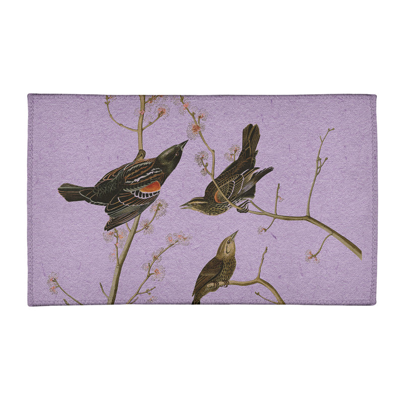 Tapis mauve/brun starling à oreilles, Rectangle 3 pi x 5 pi