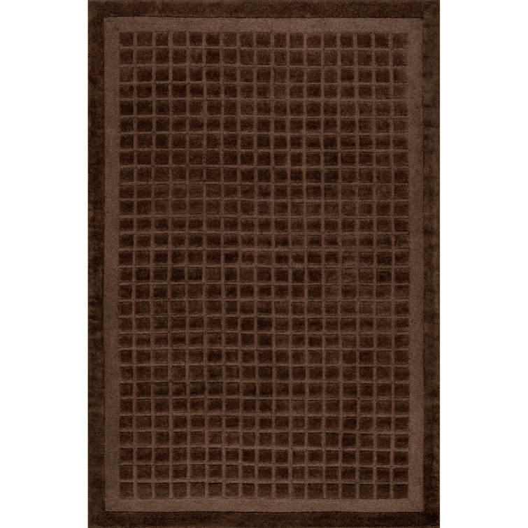 Tapis en laine à carreaux Fritz