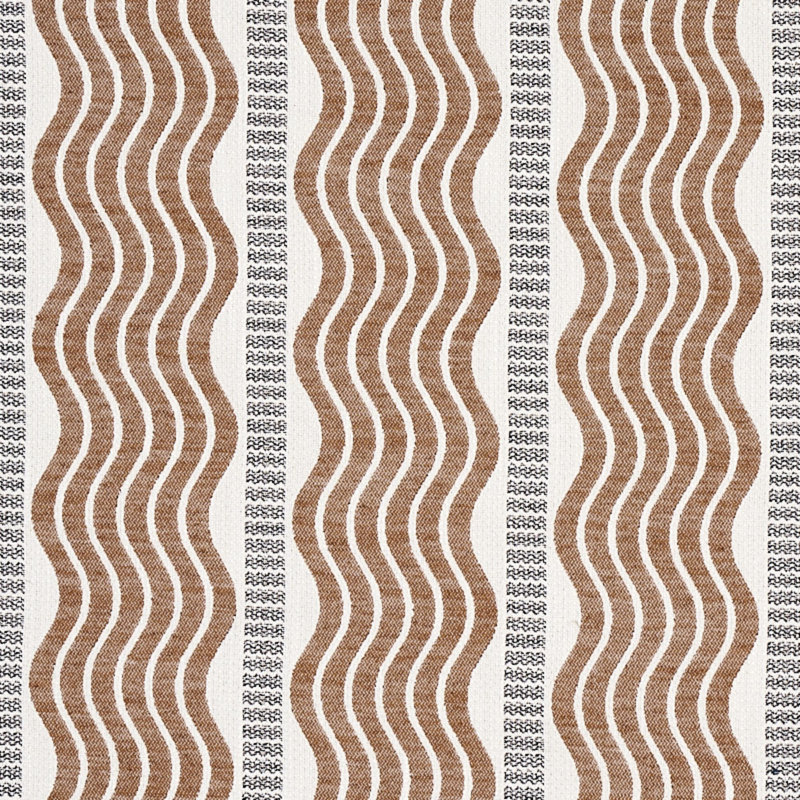 Sina Stripe Fabric, Brown
