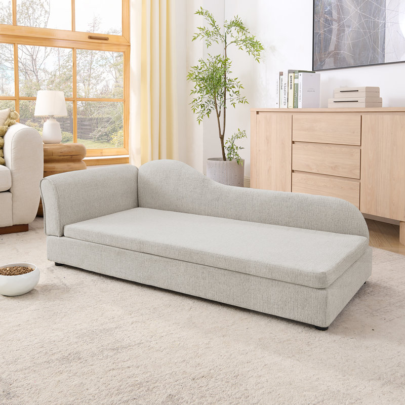 Canapé pour chien moyen / grand avec dossier ondulé, Beige