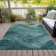 Machine Washable Indoor/Outdoor Cinead ACN1700 Teal Rug