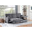 Emmy 89"W Dark Gray Fabric Sleeper Sectional Sofa With Reversible Storage Chaise, USB & USB-C Charging Ports, Cupholders, Pillows