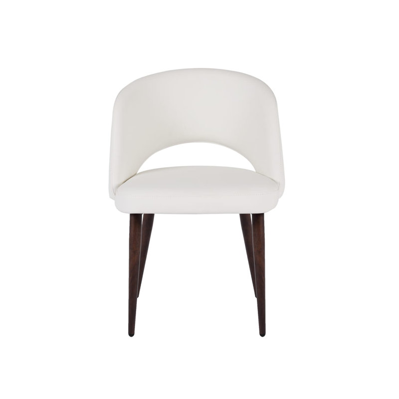 Chaise d'appoint rembourrée Yemina, Blanc