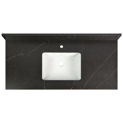 Plateau de meuble-lavabo simple 49 po avec lavabo