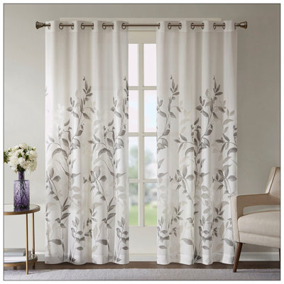 Burnout Printed Curtain Panel(Only 1 Pc Panel)