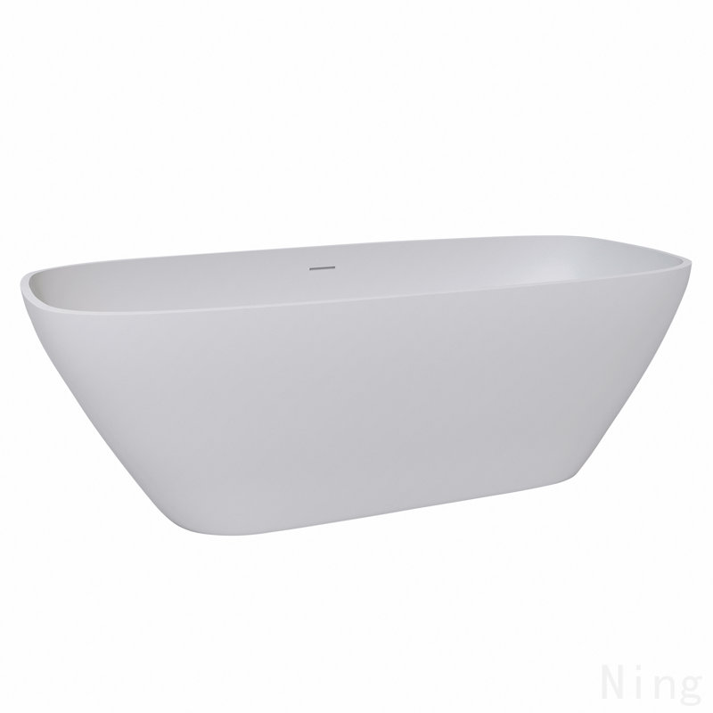 67" Premium Solid Surface Deep Soaking Bathtub