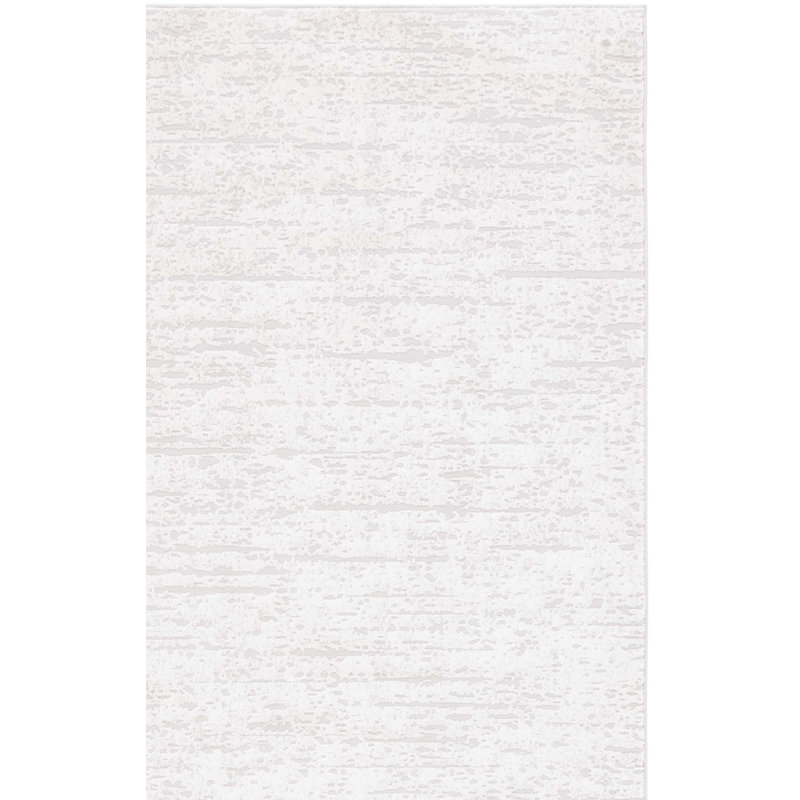 Tapis ivoire / beige en polyester / polypropylène tissé à la machine Tepui, Rectangle 4 pi x 6 pi