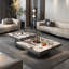 Table basse carrée en granit Luxury-Style