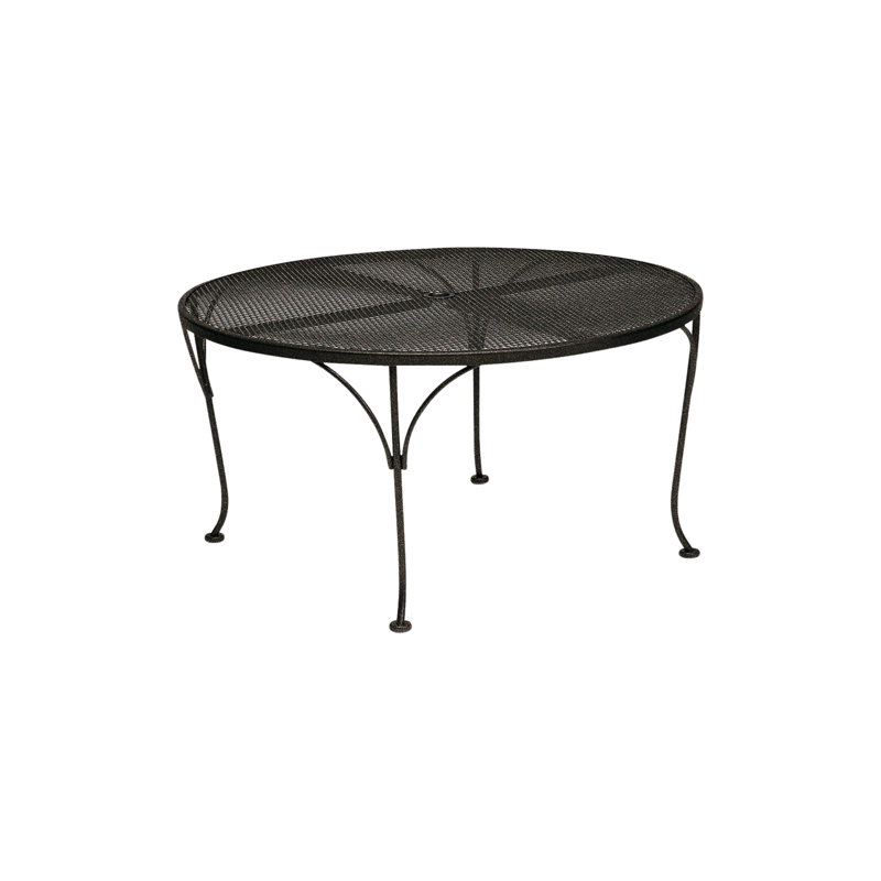 Table de salle à manger en métal briarwood, Brun châtaigne