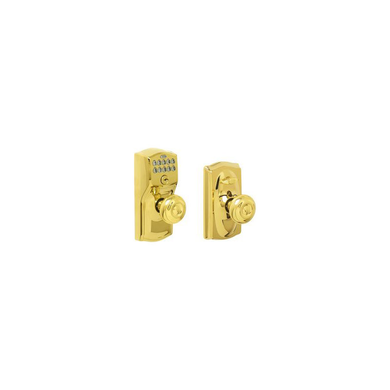 Keyless Entry Circle Knob, Lifetime Brass