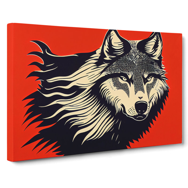 Wolf Art - Wrapped Canvas, 40cm H x 60cm W x 3cm D