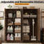 Armoire de rangement avec tablettes réglables-54806065