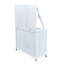 Banc de rempotage extérieur blanc 64,5 "avec armoire de rangement et 3 tiroirs - Poste de travail bas en bois avec tablette amovible