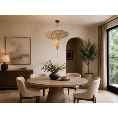 Traditional 4 Light European Fabric Chandelier