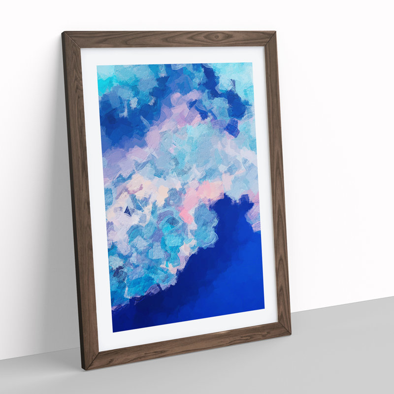 Spirit in the Sky Abstract 1 Piece Single Picture Frame Painting, 46cm H x 34cm W x 2cm D, Walnut