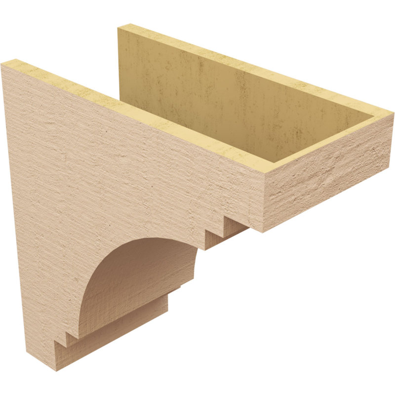 Bois de cèdre brut Pescadero, Corbeau Thane, brun clair apprêté, H 18 po x l 9 po x P 18 po