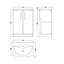 610mm Single Bathroom Vanity with Drop In Vitreous China Basin-94313209