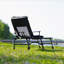 Chaise longue de camping avec repose-pieds détachable, chaise de camping inclinable et pliante portative avec dossier réglable pour le camping intérieur et extérieur