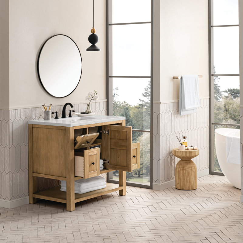 Breckenridge 36'' W Single Vanity, Lime Delight, Light Natural Oak, 8" Widespread