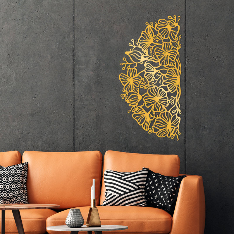 Décoration murale, Or, H 30 po x l 61 po x P 0,06 po
