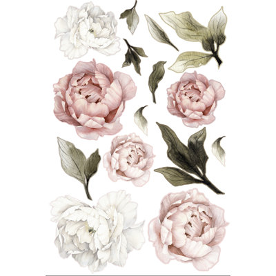 Décalcomanie murale pivoines