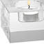 Ensemble de 2 porte-bougies chauffe-plat en cristal