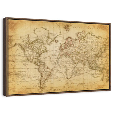Carte du monde de l'Ancien siècle