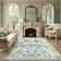 Goldene Machine Washable Area Rugs for Bedroom, Non-Slip Low Pile Carpet Floral Rugs for Living Room