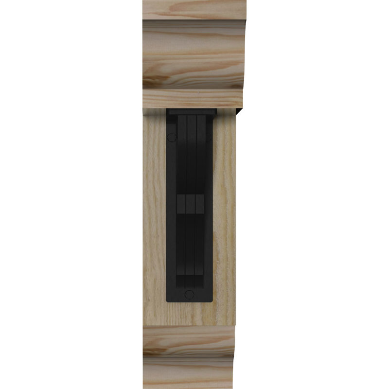 Support de fer triple Bradford, H 16 po x P 13 1/2 po, Sapin Douglas (l 4 po x P 4 po)