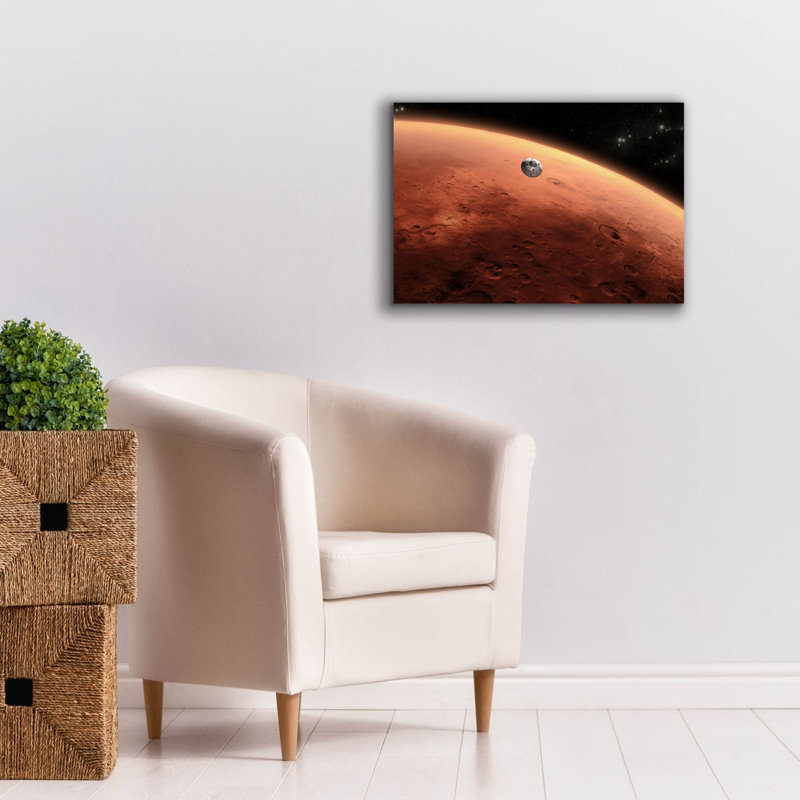  «Curiosity Approche Mars, Artist Concept» par la NASA, art mural sur toile, 26 po x 18 po, H 18 po x l 26 po