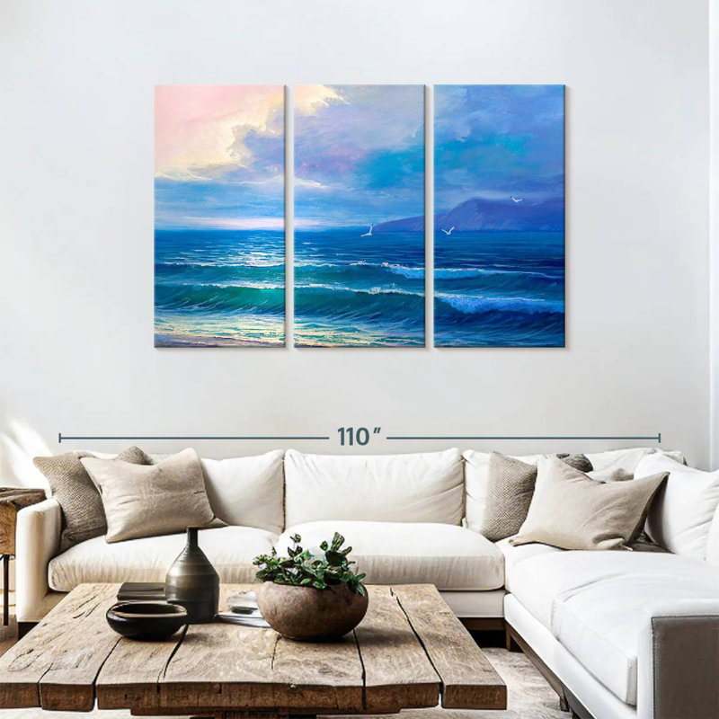 Gillard Sunrise Ocean, H 48 po x l 74 po