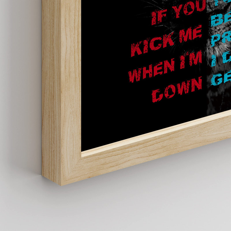 «I Am Not Down Easily» sur papier, Naturel, H 10 po x l 8 po