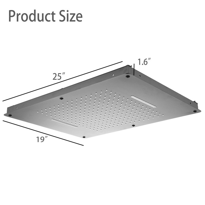 Fixed Shower Head 2.5 GPM GPM, Matt Black