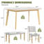 Ensemble de table de salle à manger rustique de style campagnard en bois, parfait pour la maison et les réceptions