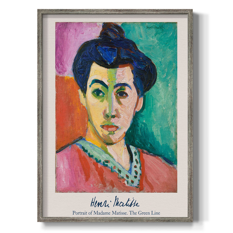Matisse D III, reproduction d'art encadrée - bois massif, H 30 po x l 24 po
