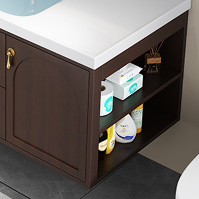Chinese style bathroom cabinet light luxury, 21.65" H x 62.99" W x 21.65" D