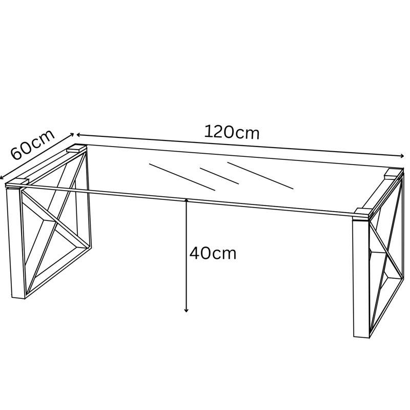Cochrane Clear Glass Coffee Table