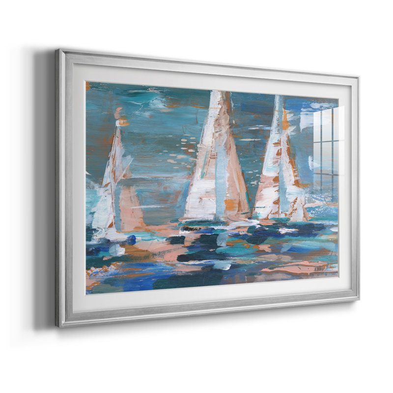 " Pop Regatta II ", Silver, 26.5" H x 36.5" W x 1" D